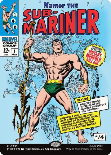 [MSH-0391](M) Namor the Sub-Mariner (Borderless) (Foil)