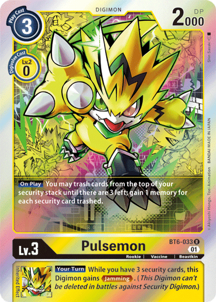 BT06-033R Pulsemon (Prerelease Stamp) (Foil)