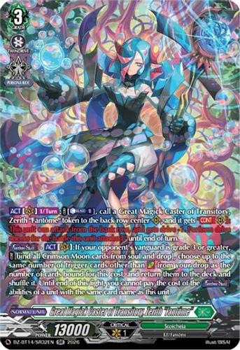 [DZ-BT14/SR32EN](SR) Great Magick Caster of Transitory, Zerith "Fantome" (SR)