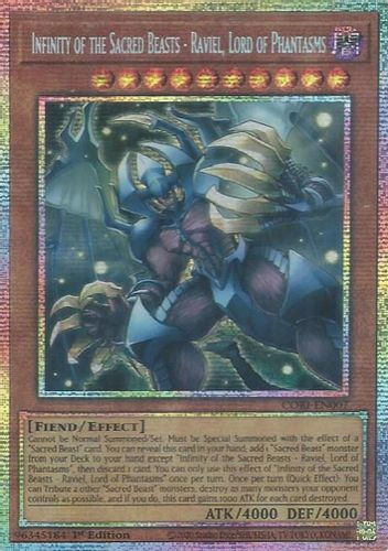 [CORI-EN007] Infinity of the Sacred Beasts - Raviel, Lord of Phantasms (Starlight Rare)<1st>