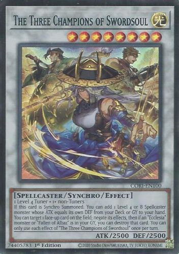 [CORI-EN100] The Three Champions of Swordsoul (Super Rare)<1st>