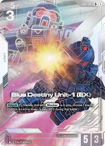 [EB01-043](R+) Blue Destiny Unit-1 (EX) {Alt Art} {Foil}