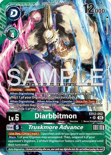 [EX12-052](SR) Diarbbitmon // Truskmore Advance (1 Star Alternate Art) (Foil)