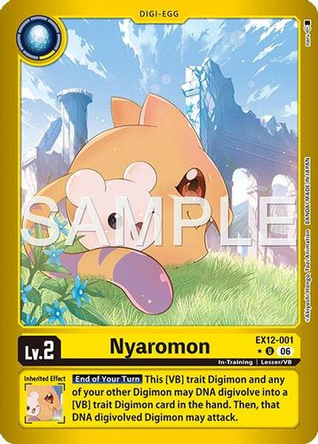 [EX12-001](U) Nyaromon (1 Star Color Frame) (Foil)