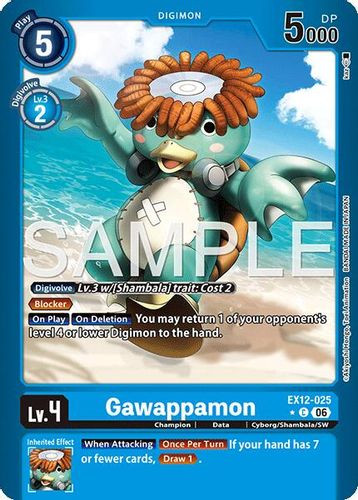 [EX12-025](C) Gawappamon (1 Star Color Frame) (Foil)