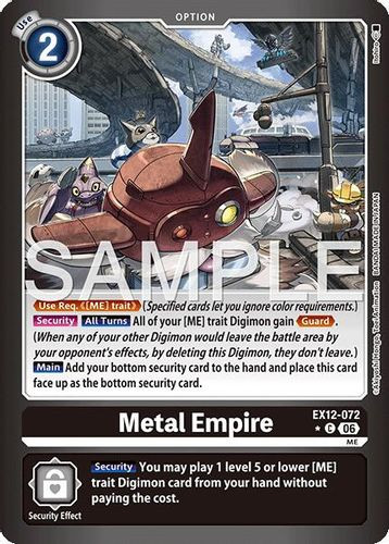 [EX12-072](C) Metal Empire (1 Star Color Frame) (Foil)