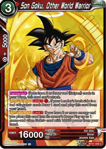 [BT31-008](C) Son Goku, Other World Warrior