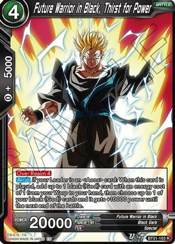 [BT31-103](R) Future Warrior in Black, Thirst for Power (Foil)