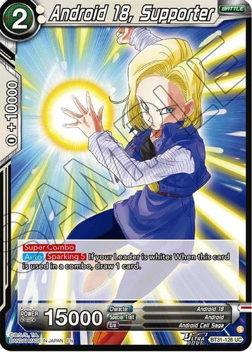 [BT31-126](UC) Android 18, Supporter (Foil)