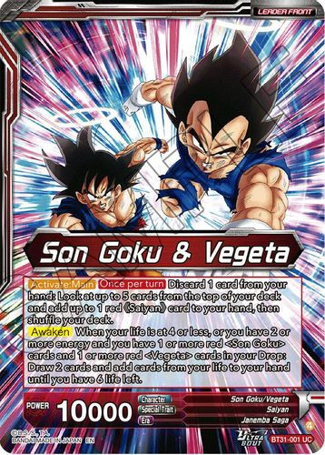 [BT31-001](SLR) Son Goku & Vegeta // SS Gogeta, Situation Reversal Fusion (Foil)