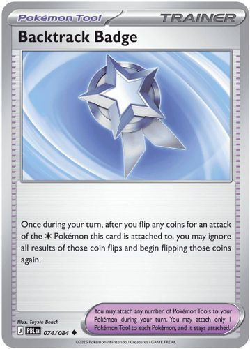 |ME05|[PBL-074/084](UC) Backtrack Badge {Reverse Holo}