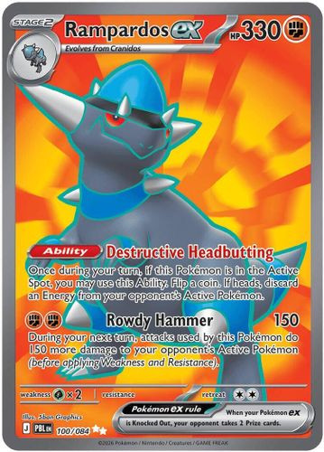 |ME05|[PBL-100/084](SRR) Rampardos ex {Holo}