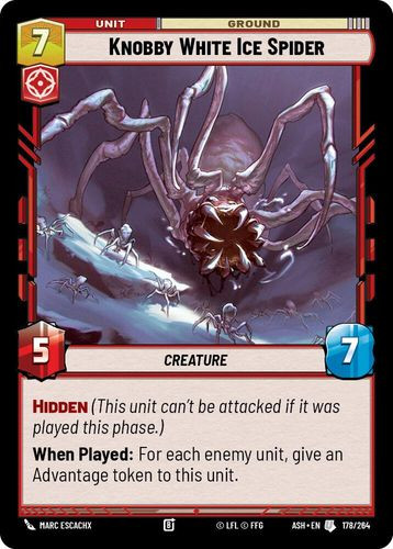 [08-ASH-EN-0178](U) Knobby White Ice Spider