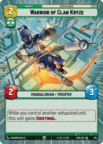 [08-ASH-EN-0384](C) Warrior of Clan Kryze (Hyperspace)