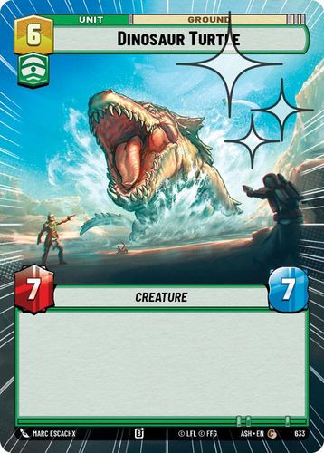 [08-ASH-EN-0633](C) Dinosaur Turtle (Hyperspace) (Foil)