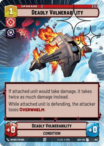 [08-ASH-EN-0652](U) Deadly Vulnerability (Hyperspace) (Foil)