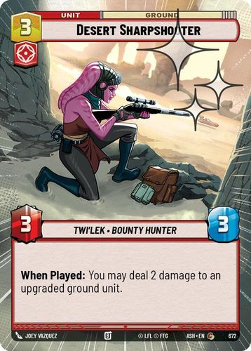 [08-ASH-EN-0672](C) Desert Sharpshooter (Hyperspace) (Foil)