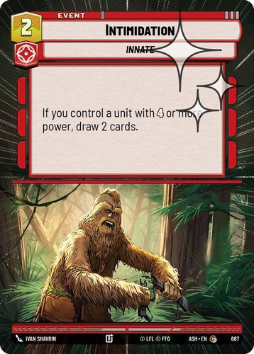 [08-ASH-EN-0687](C) Intimidation (Hyperspace) (Foil)