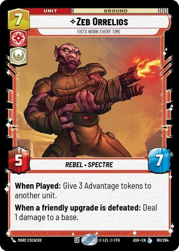 [08-ASH-EN-0161](L) Zeb Orrelios - Fists Work Every Time