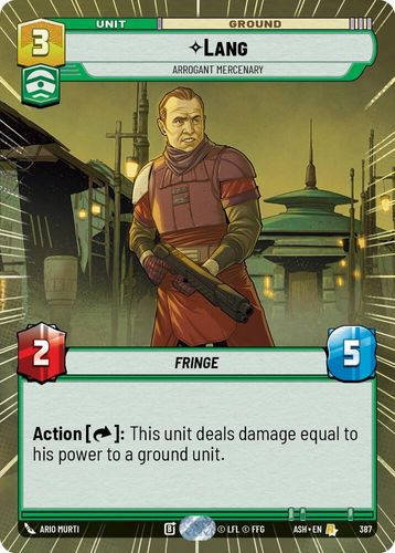 [08-ASH-EN-0387](R) Lang - Arrogant Mercenary (Hyperspace)