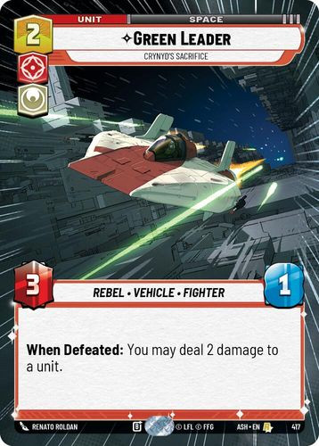 [08-ASH-EN-0417](R) Green Leader - Crynyd's Sacrifice (Hyperspace)