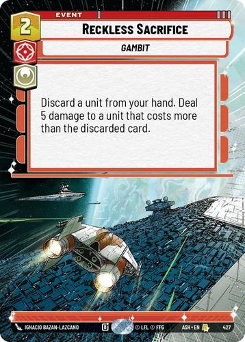 [08-ASH-EN-0427](R) Reckless Sacrifice (Hyperspace)