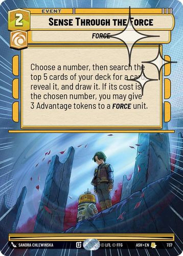 [08-ASH-EN-0737](R) Sense Through the Force (Hyperspace) (Foil)