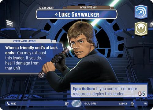 [08-ASH-EN-0771](S) Luke Skywalker - I Can Save Him (Showcase) (Foil)