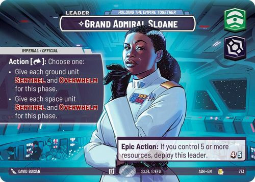 [08-ASH-EN-0773](R) Grand Admiral Sloane - Holding the Empire Together (Showcase) (Foil)