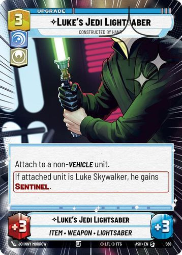 [08-ASH-EN-0568](S) Luke's Jedi Lightsaber - Constructed by Hand (Hyperspace) (Foil)