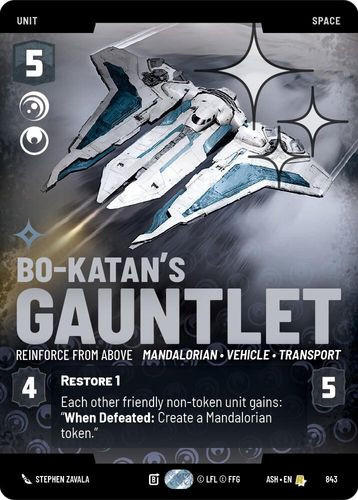 [08-ASH-EN-0843](S) Bo-Katan's Gauntlet - Reinforce from Above (Prestige) (Foil)