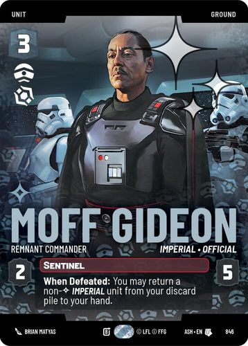 [08-ASH-EN-0846](R) Moff Gideon - Remnant Commander (Prestige) (Foil)