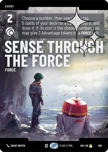 [08-ASH-EN-0860](L) Sense Through the Force (Prestige) (Foil)