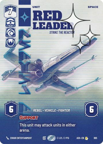 [08-ASH-EN-0865](L) Red Leader - Strike the Reactor (Prestige) (Foil)