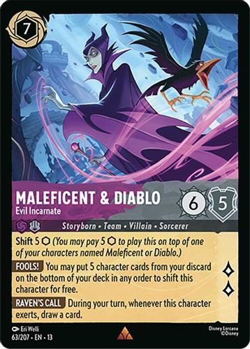 [LOR13-063/207](R) Maleficent & Diablo - Evil Incarnate (Foil)
