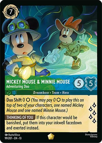[LOR13-099/207](L) Mickey Mouse & Minnie Mouse - Adventuring Duo (Foil)