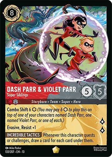 [LOR13-133/207](L) Dash Parr & Violet Parr - Super Siblings (Foil)