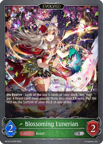 [BP18-012EN](S) Blossoming Lunerian (Evolved)