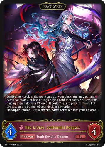 [BP18-078EN](L) Ilze & Urze, Centennial Reapers (Evolved)