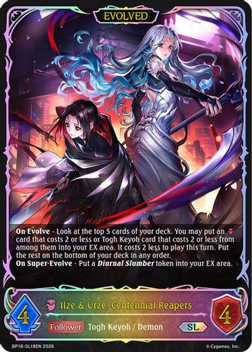 [BP18-SL18EN](SL) Ilze & Urze, Centennial Reapers (Evolved) (Super Legendary)