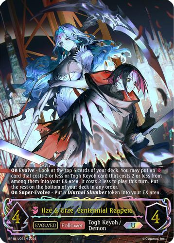 [BP18-U05EN](U) Ilze & Urze, Centennial Reapers (Evolved) (Ultimate Foil)
