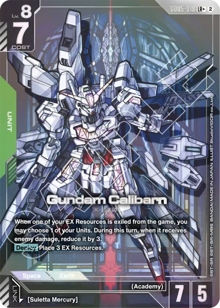 [GD05-018](LR+) Gundam Calibarn {Alt Art} {Foil}