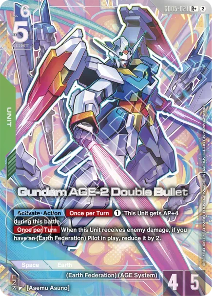 [GD05-021](R+) Gundam AGE-2 Double Bullet {Alt Art} {Foil}