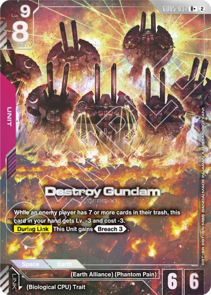 [GD05-037](R+) Destroy Gundam {Alt Art} {Foil}