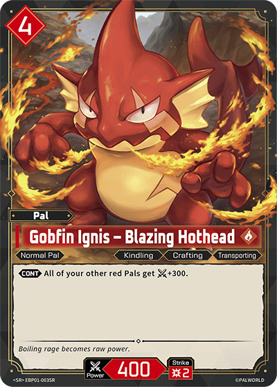 [EBP01-003](SR) Gobfin Ignis - Blazing Hothead {Foil}