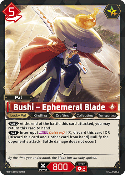 [EBP01-004](SR) Bushi - Ephemeral Blade {Foil}