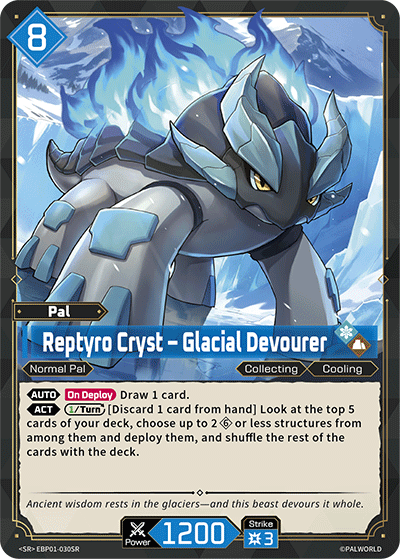 [EBP01-030](SR) Reptyro Cryst - Glacial Devourer {Foil}