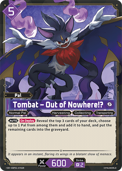 [EBP01-076](SR) Tombat - Out of Nowhere!? {Foil}
