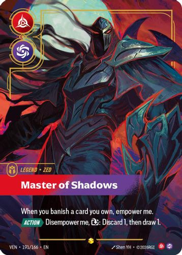 |RB04|[VEN-191/166](ON) Zed - Master of Shadows {Foil}