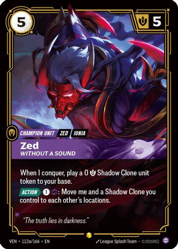 |RB04|[VEN-112a/166](AA) Zed - Without a Sound {Alt Art} {Foil}